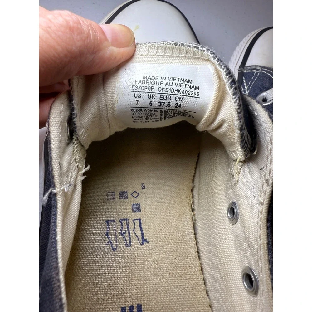 Converse Chuck Taylor All Star Shoreline Slip Low Top Navy Blue Sneakers Size‎ 7 - Picture 6 of 7